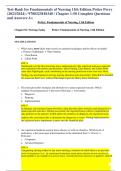 Test-Bank for Fundamentals of Nursing 11th Edition Potter Perry (2023/2024) / 9780323810340 / Chapter 1-50 Complete Questions and Answers A+
