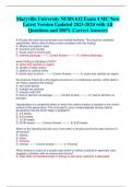 Maryville University NURS 612 Exam 4 MC New  Latest Version Updated 2023-2024 with All  Questions and 100% Correct Answers