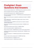 Firefighter1 Exam Questions And Answers