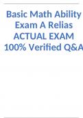 Basic Math Ability Exam A Relias 2023/2024 ACTUAL EXAM 100% Verified Q&A