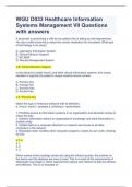 WGU D033 Healthcare Information Systems Management VII Questions with answers.