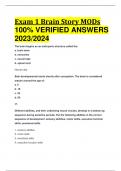 Exam 1 Brain Story MODs 100% VERIFIED ANSWERS  2023/2024