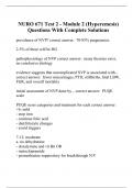 NURO 671 Test 2 - Module 2 (Hyperemesis) Questions With Complete Solutions