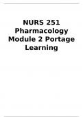 NURS 251 Pharmacology Module 2 Portage Learning