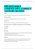 EDF 6225 exam 1 VERIFIED 100% CORRECT  ANSWERS 2023/2024