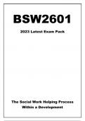 BSW2601 Updated Exam Pack (2024) Oct/Nov [A+ Guaranteed]