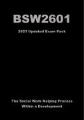 BSW2601 Updated Exam Pack (2024) Oct/Nov [A+ Guaranteed]