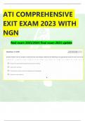 ATICOMPREHENSIVE EXITEXAM2023WITH NGN Real exam 2023/2024 final exam 2023 update