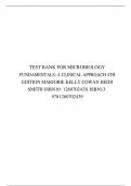 TEST BANK FOR MICROBIOLOGY FUNDAMENTALS: A CLINICAL APPROACH 4TH EDITION MARJORIE KELLY COWAN HEIDI SMITH ISBN10: X ISBN13: 9789.