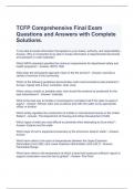 TCFP Comprehensive Final Exam Questions and Answers with Complete Solutions.