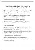 NY STATE RealEstateU test exam prep Questions With Complete Solutions