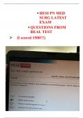 HESI PN MED SURG LATEST EXAM QUESTIONS FROM REAL TEST 	(I scored 1500!!!)