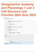 Straighterline Anatomy and Physiology 1 Lab BIO201L Lab 2 Cell Structure and Function Quiz 2023