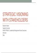 Strategic Visioning with Stakeholders (GRADED A+ Assessment 3) NURS-FPX6210: Leadership Management Nurse Executives