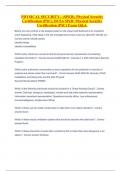 PHYSICAL SECURITY-- (SPED), Physical Security Certification (PSC), DCSA SPeD: Physical Security Certification (PSC) Exam Q&A.