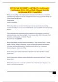 PHYSICAL SECURITY-- (SPED), Physical Security Certification (PSC), DCSA SPeD: Physical Security Certification (PSC) Exam Q&A.