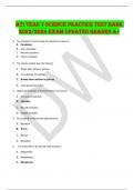 ATI TEAS 7 SCIENCE PRACTICE TEST BANK 2023/2024 EXAM UPDATED GRADED A+