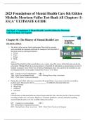 2023 Foundations of Mental Health Care 8th Edition Michelle Morrison-Valfre Test-Bank All Chapters (1- 33) |A° ULTIMATE GUIDE Test Bank -- Foundations of Mental Health Care 8th Edition by MorrisonValfreTest Bank All Chapters