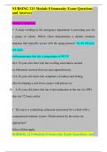 NURSING 213 Module 8 Immunity Exam Questionsand Answers