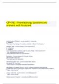 CPNRE : Pharmacology questions and answers well illustrated.