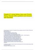   Chapter 47: Acute Kidney Injury and Chronic Kidney Disease (MC) questions and answers well illustrated.