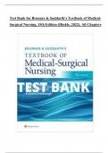 Test Bank for Brunner & Suddarth's Textbook of Medical-Surgical Nursing, 15th Edition (Hinkle, 2022), All Chapters - Latest Update 2023 - COMPLETE A+ GUIDE