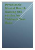 Psychiatric-Mental Health Nursing 8th edition 2024 latest update by Videbeck Test Bank .pdf