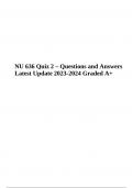 NU 636 UNIT 1 DQ 3 CASE STUDY POLYPHARMACY | NU 636-7C: Advanced Pharmacology | NU 636 Quiz 2: Questions and Answers Latest Update 2023-2024 and NU 636 Quiz 4 (Questions and Answers) Latest 2023/2024 (Graded 100%)