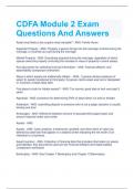 CDFA Module 2 Exam Questions And Answers