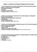 Oral Pathology for the Dental Hygienist, 8th Edition by Olga A. C. Ibsen Test Bank Chapter  1. Introduction to Preliminary Diagnosis of Oral Lesions