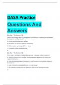 Exam (elaborations) DASA Practice   