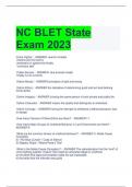 Exam (elaborations) NC BLET  