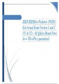 2023-2025 Hesi Pediatric (PEDS) Exit Actual Exam Version 1 and 2 (V1 & V2) - All Q&As (Brand New) A++ TB w/Pics guaranteed 