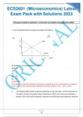 ECS2601 (Microeconomics) Latest Exam Pack with Solutions 2023.