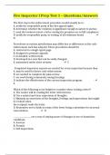 Fire Inspector I Prep Test 1 – Questions/Answers