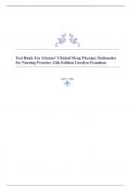 Test Bank For Abrams’ Clinical Drug Therapy Rationales for Nursing Practice 12th Edition Geralyn Frandsen