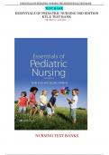  TEST BANK FOR ESSENTIALS OF PEDIATRIC NURSING 3RD EDITION KYLE TEST BANK