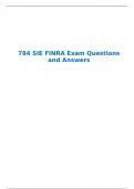 784 SIE FINRA Exam Questions and Answers