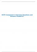 RCFE Component 2 Interview Questions and Answers Graded A+