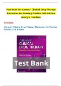 Test Bank For Abrams’ Clinical Drug Therapy Rationales for Nursing Practice 12th Edition Geralyn Frandsen