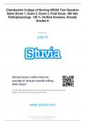 NR 283 Pathophysiology Test Question Bank / NR283 Test Question Bank / NR 283 Patho Test Bank (Latest): Chamberlain Chamberlain NR283 Test Question Bank (Exam 1, Exam 2, Exam 3, Final Exam)