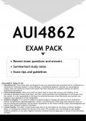 AUI4862 EXAM PACK 2023 - DISTINCTION GUARANTEED