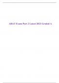 ABAT Exam Part 2 Latest 2023 Graded A