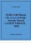 NURS 1140 Pharm Ch. 3, 4, 5, 6 EAQs Already Passed LATEST UPDATE 2023