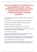 WGU D115 OBJECTIVE ASSESSMENT (OA)  EXAM COMPLETE UNIT 1-UNIT 7  QUESTIONS AND CORRECT DETAILED  ANSWERS WITH RATIONALES  (VERIFIED ANSWERS) |ALREADY GRADED A+ 