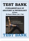 Test Bank for Fundamentals of Anatomy & Physiology, 8th Edition..........@Recommended                         