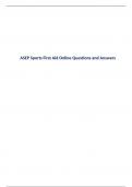 ASEP Sports First Aid Online Questions and Answers