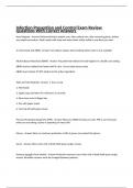 Infection Prevention and Control Exam Review Questions With Correct Answers 