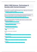 WGU C389 Science, Technology & Society with Correct Answers.