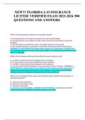  NEW!!! FLORIDA 2-15 INSURANCE LICENSE VERIFIED EXAM 2023-2024 300 QUESTIONS AND ANSWERS.        Which of the following constitutes an insurable interest?  A.	the policyowner must expect to benefit from the insured's death B.	the policyowner must expec